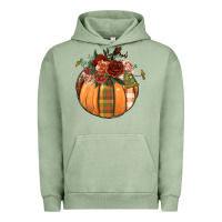 Pigment Oil Green floral pumpkin Urban Hoodie - BundleAndBundleShop