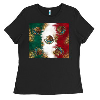 Black Mexican Flag Ladies Tee - RanaPortraitStore