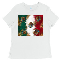 White Mexican Flag Ladies Tee - RanaPortraitStore