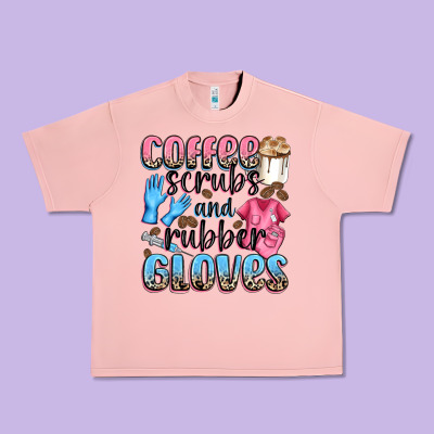Coffee Scrubs And Rubber Gloves Urban Heavy Tee Designed By Nancycooperartshop