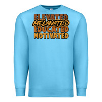 Ocean Blue Elevated melanated educated motivated Premium Sweatshirt - HowdyJamesFarm