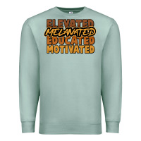 Seafoam Elevated melanated educated motivated Premium Sweatshirt - HowdyJamesFarm