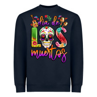 Navy dia de los muertos Heavyweight Sweatshirt - LillyAllenDesigns