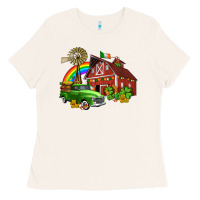 Bone barn st patricks with truck and shamrocks Ladies Tee - AdoDesignShop