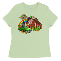 Matcha barn st patricks with truck and shamrocks Ladies Tee - AdoDesignShop