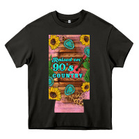 Asphalt raised 90's country guitar cactus sunflower's 12 oz can cooler  (slim) Heavy Core Tee - Artiststas