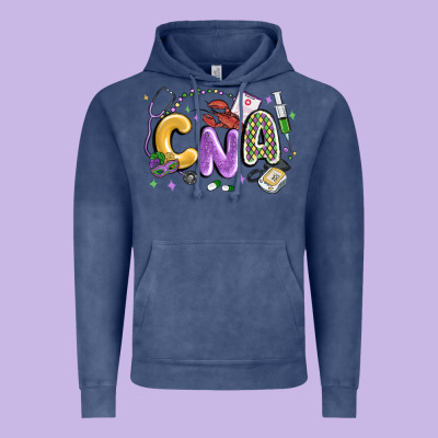 Cna Mardi Gras Vintage Hoodie Designed By Maliassmallbusiness