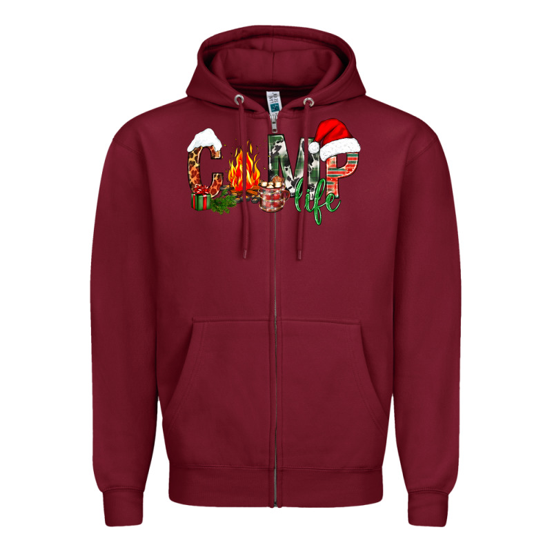 Christmas Camp Zipper Hoodie by NancyCooperArtShop | Teevron