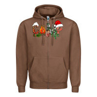 Chestnut Christmas camp Zipper Hoodie - NancyCooperArtShop