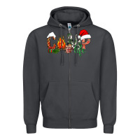 Smoke Christmas camp Zipper Hoodie - NancyCooperArtShop