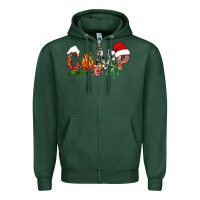 Sports Green Christmas camp Zipper Hoodie - NancyCooperArtShop