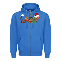 True Royal Christmas camp Zipper Hoodie - NancyCooperArtShop