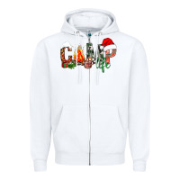White Christmas camp Zipper Hoodie - NancyCooperArtShop