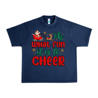 Navy oh what fun it is to cheer Urban Heavy Tee - MaliasSmallBusiness