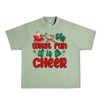 Oil Green oh what fun it is to cheer Urban Heavy Tee - MaliasSmallBusiness