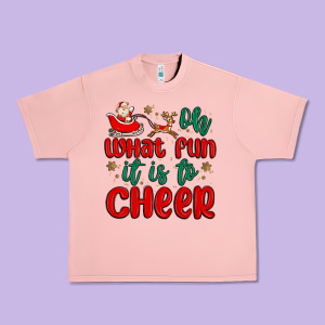 Oh What Fun It Is To Cheer Urban Heavy Tee Designed By Maliassmallbusiness