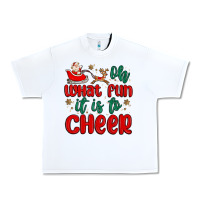 White oh what fun it is to cheer Urban Heavy Tee - MaliasSmallBusiness