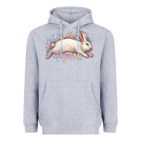 Heather Grey Easter Bunny leopard Easter Day Heavyweight Hoodie - HowdyJamesFarm