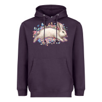 Plum Easter Bunny leopard Easter Day Heavyweight Hoodie - HowdyJamesFarm