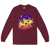 Burgundy halloween candy  patches Long Sleeve Tee - BundleAndBundleShop