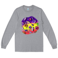 Heather Grey halloween candy  patches Long Sleeve Tee - BundleAndBundleShop