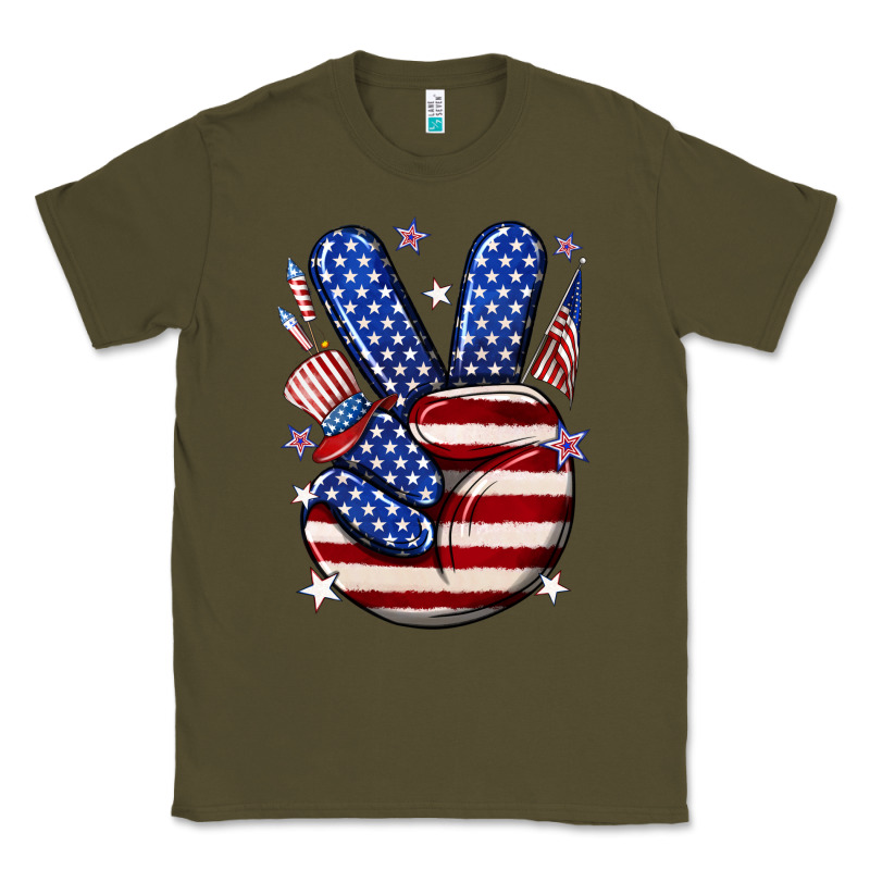 Peace 4th July Classic Tee by NancyCooperArtShop | Teevron