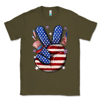 Army Green peace 4th july Classic Tee - NancyCooperArtShop