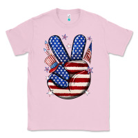 Bubblegum Pink peace 4th july Classic Tee - NancyCooperArtShop