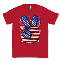Red peace 4th july Classic Tee - NancyCooperArtShop