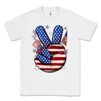 White peace 4th july Classic Tee - NancyCooperArtShop