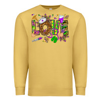 Antique Gold Mardi Gras love Nurse Premium Sweatshirt - HowdyJamesFarm