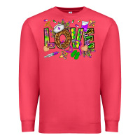 Cardinal Mardi Gras love Nurse Premium Sweatshirt - HowdyJamesFarm