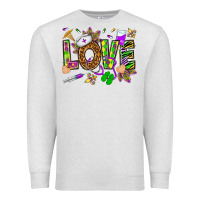 Oatmeal Heather Mardi Gras love Nurse Premium Sweatshirt - HowdyJamesFarm
