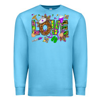 Ocean Blue Mardi Gras love Nurse Premium Sweatshirt - HowdyJamesFarm