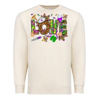 Sandshell Mardi Gras love Nurse Premium Sweatshirt - HowdyJamesFarm
