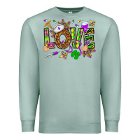 Seafoam Mardi Gras love Nurse Premium Sweatshirt - HowdyJamesFarm