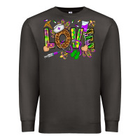 Smoke Mardi Gras love Nurse Premium Sweatshirt - HowdyJamesFarm