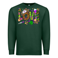 Sports Green Mardi Gras love Nurse Premium Sweatshirt - HowdyJamesFarm