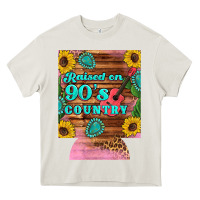 Raised 90's Country Guitar Cactus Sunflower's 12 Oz Can Cooler (regula Heavy Core Tee | Teevron