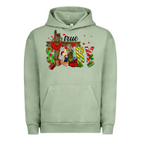 Pigment Oil Green True Story Holy Family Urban Hoodie - FaDigitalArtStudio