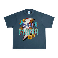 Midnight Navy boy mama lightning bold Urban Heavy Tee - NancyCooperArtShop