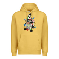 Antique Gold christmas cow gnome Premium Hoodie - CowGirlArtShop