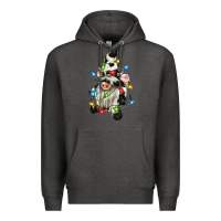 Charcoal Heather christmas cow gnome Premium Hoodie - CowGirlArtShop