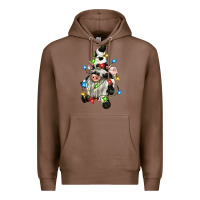 Chestnut christmas cow gnome Premium Hoodie - CowGirlArtShop