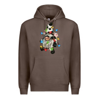 Coffee christmas cow gnome Premium Hoodie - CowGirlArtShop