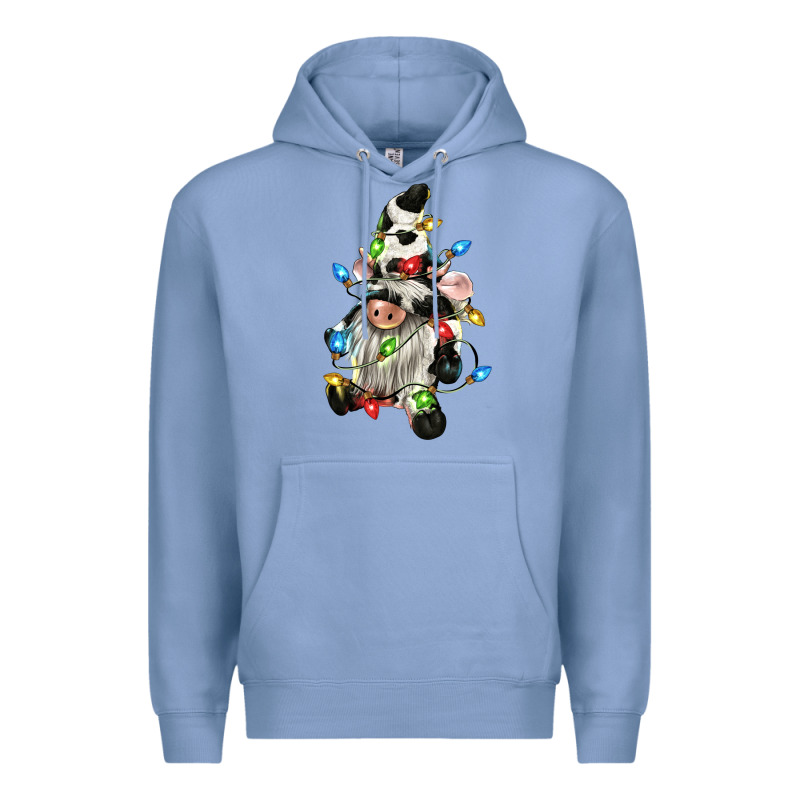 Christmas Cow Gnome Premium Hoodie by CowGirlArtShop | Teevron
