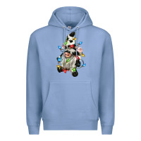 Colony Blue christmas cow gnome Premium Hoodie - CowGirlArtShop