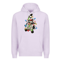 Lilac christmas cow gnome Premium Hoodie - CowGirlArtShop