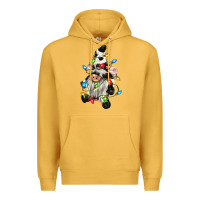 Mustard christmas cow gnome Premium Hoodie - CowGirlArtShop