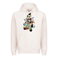 Pale Pink christmas cow gnome Premium Hoodie - CowGirlArtShop